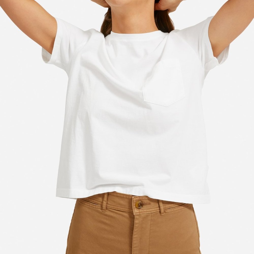 EUC Everlane Organic Cotton Box-Cut Pocket Tee - M